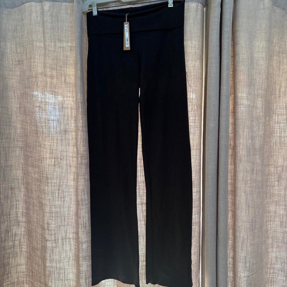 Stuart black fold over leggings